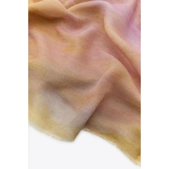 ZARA TIE-DYE PRINT MODAL SCARF - Picture 2 of 4